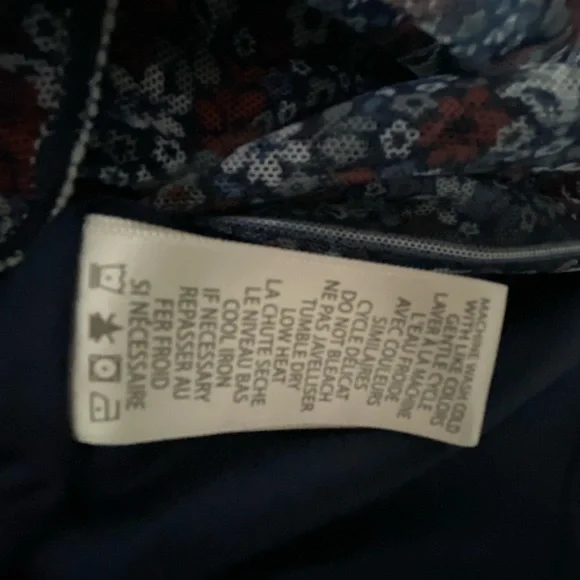 Max Studio Dress navy with floral print size M in Excellent condition - Picture 5 of 10